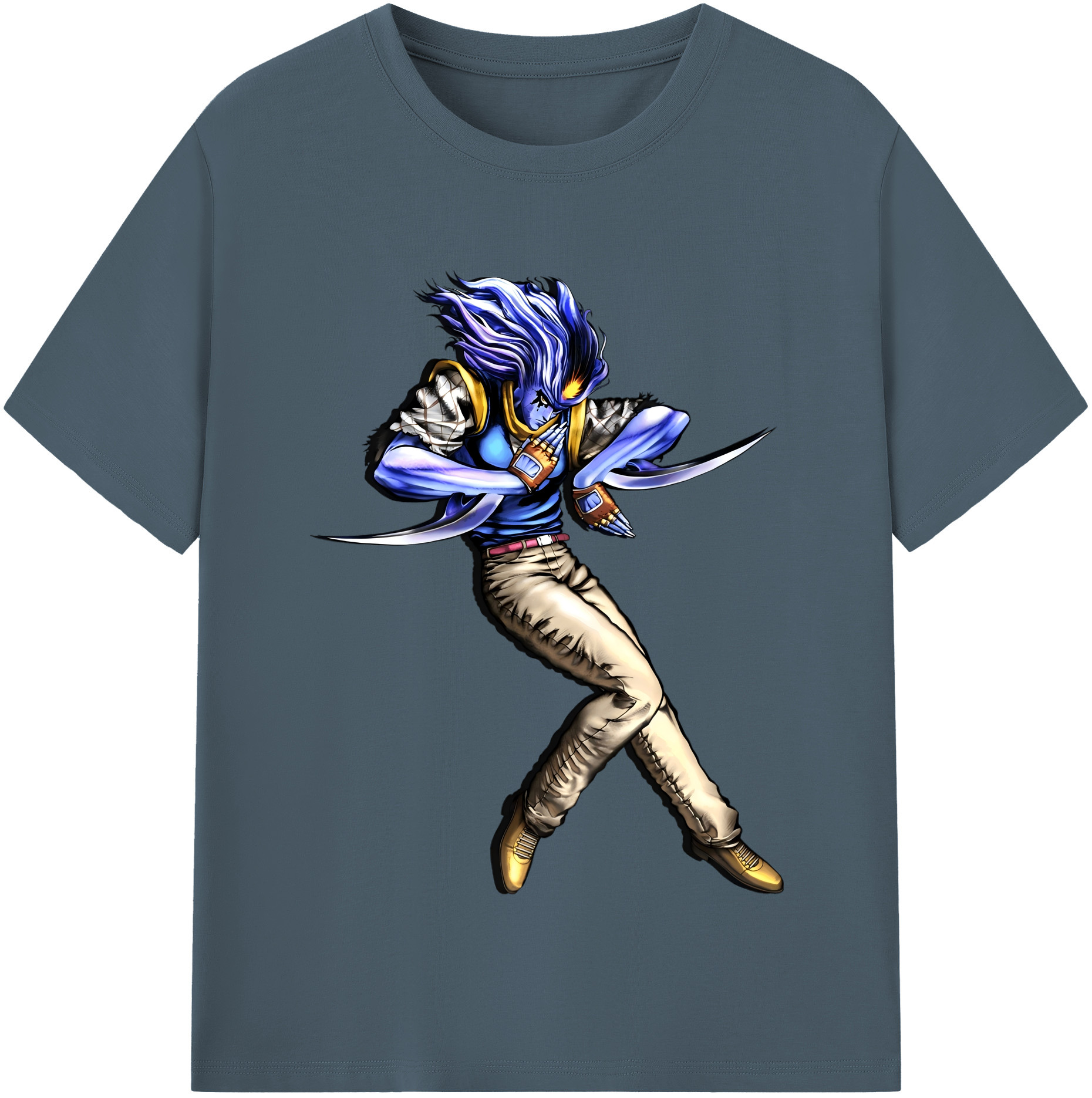 （画像用） ジョジョの奇妙な冒険 JoJo's Bizarre Adventure 綿100％半袖Tシャツ（フロントプリント）
